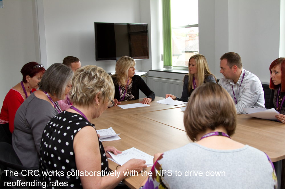 The CRC works collaboratively with the NPS to drive down reoffending rates.